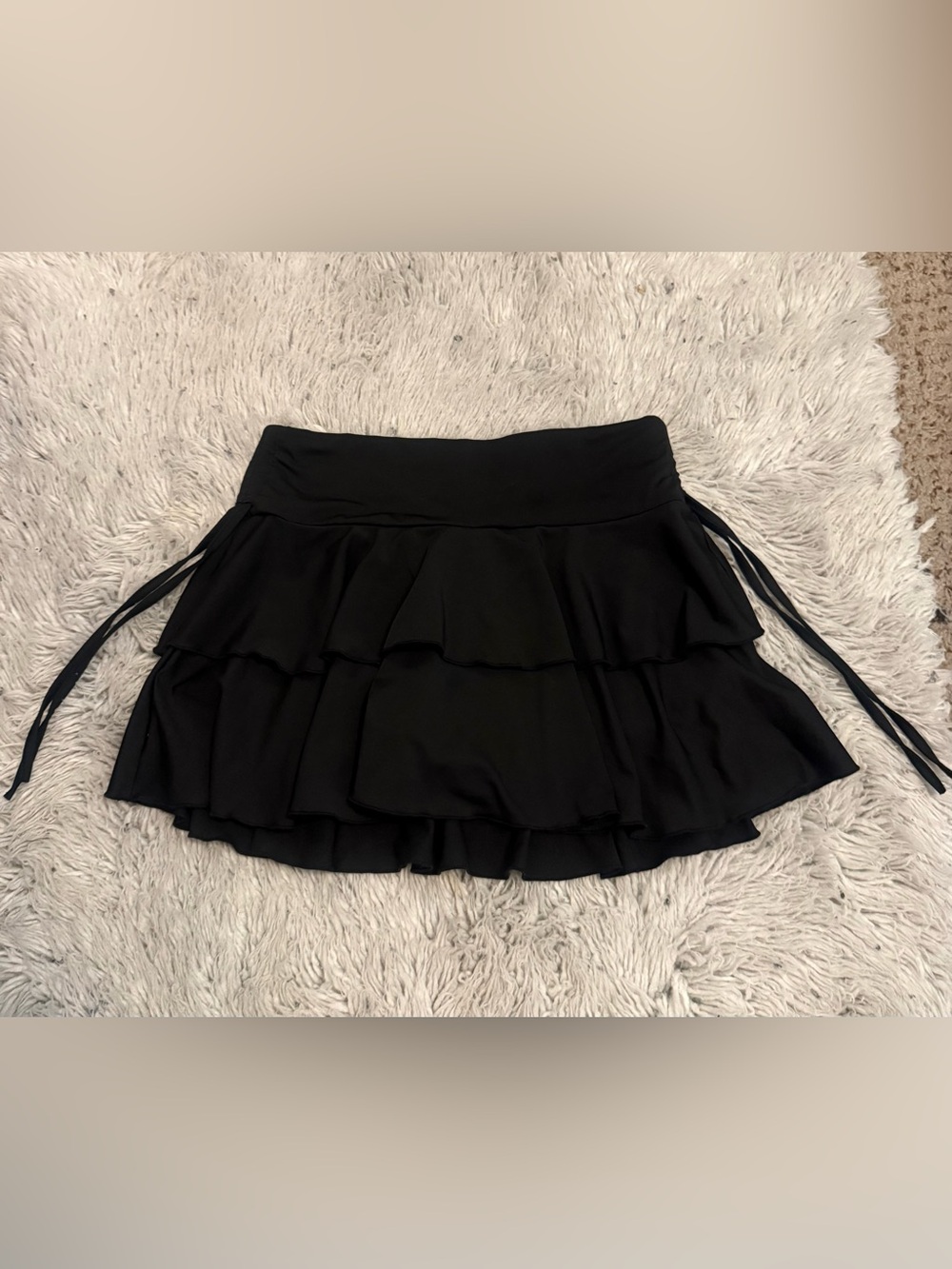 Women’s Black Tiered Ruffle Skirt